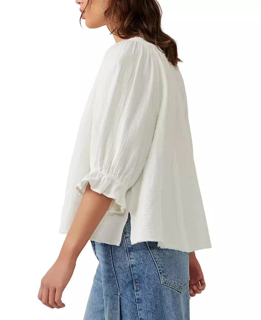 商品Free People|Women's Lucy Cotton Button-Front Swing Blouse,价格¥441,第3张图片详细描述