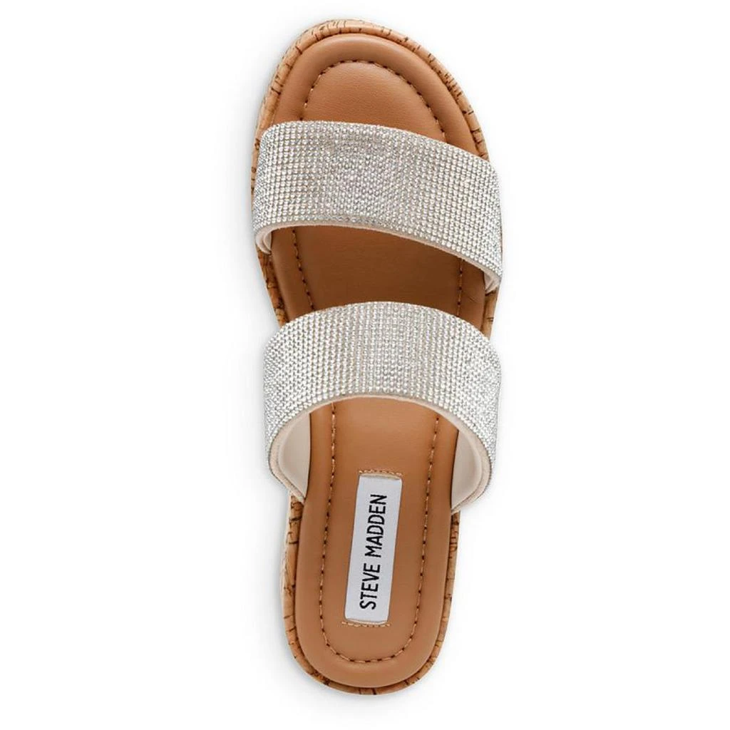 商品Steve Madden|Steve Madden Womens Defuse-R Rhinestone Summer Slide Sandals,价格¥676,第3张图片详细描述