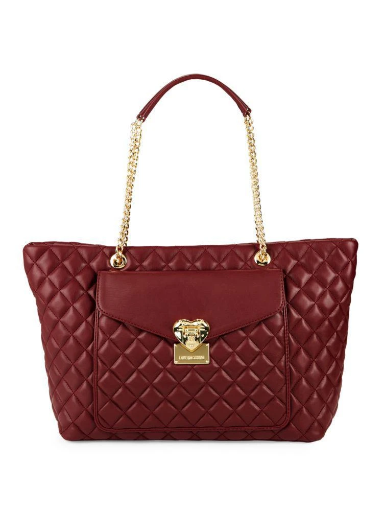 商品Moschino|Quilted Faux Leather Tote,价格¥944,第1张图片