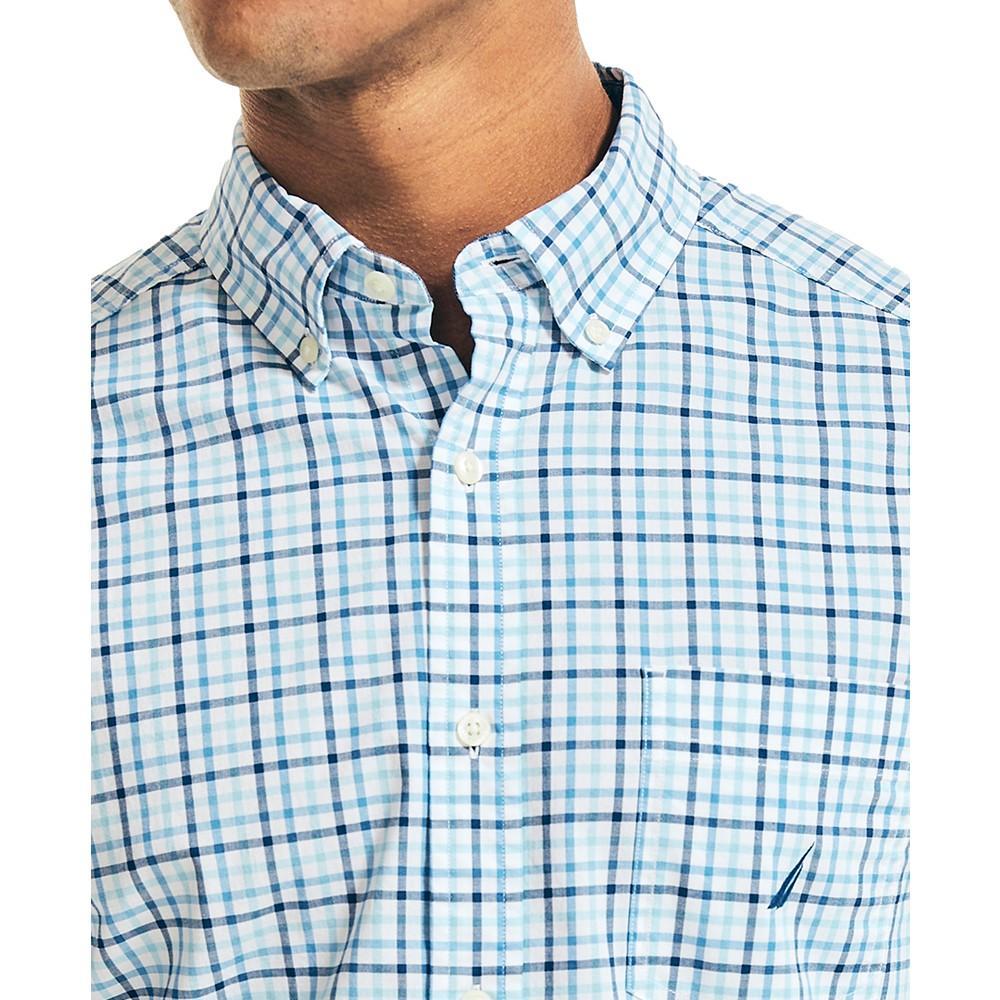 商品Nautica|Men's Classic-Fit Long-Sleeve Mini Check Plaid Shirt,价格¥453,第5张图片详细描述