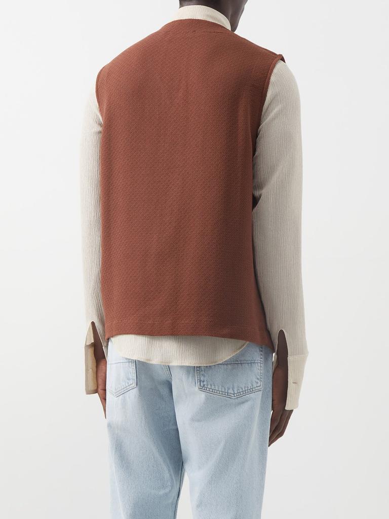 Knitted cardigan sweater vest商品第5张图片规格展示