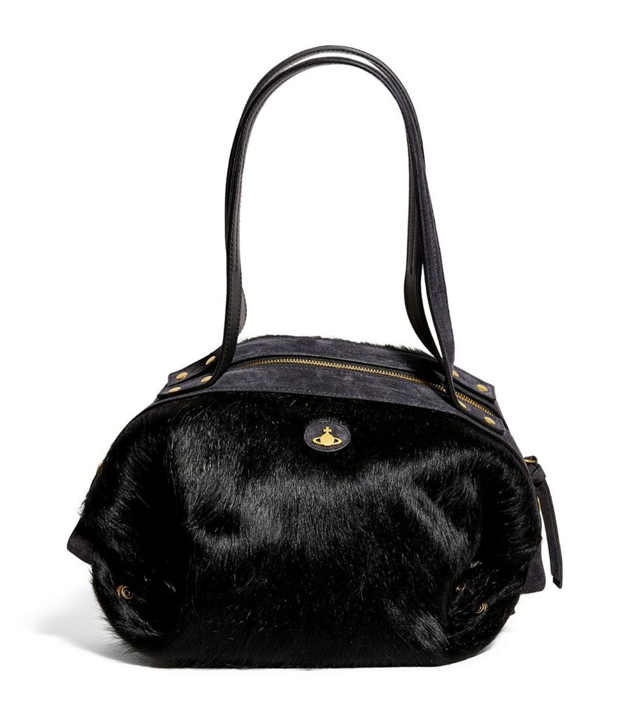 【Vivienne Westwood】Mara Holdall leather tote bag Vivienne Westwood Black Mara Holdall Tote Vivienne Westwood