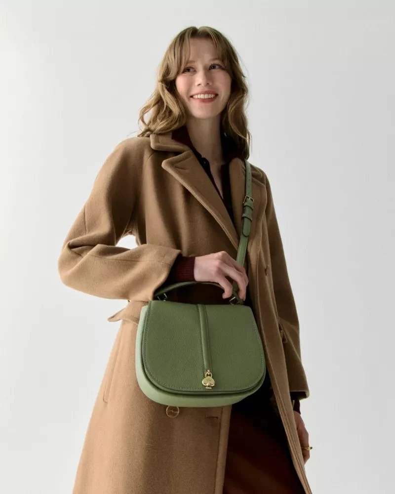 Kayla Pebbled Leather Saddle Bag 商品