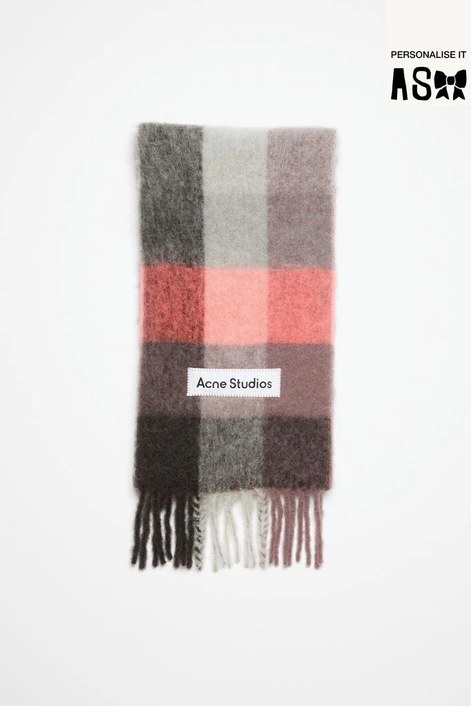 商品Acne Studios|Acne Studios Mohair Checked Scarf,价格¥2386,第1张图片