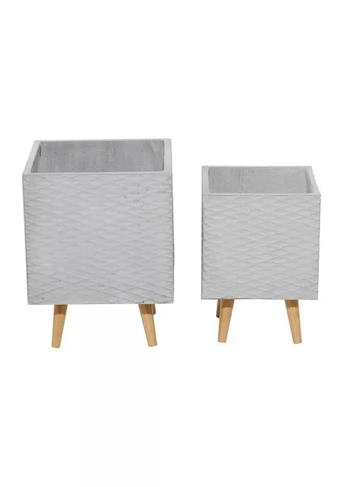 商品Monroe Lane|Lane Contemporary Ceramic Planter   Set Of 2,价格¥1616,第5张图片详细描述