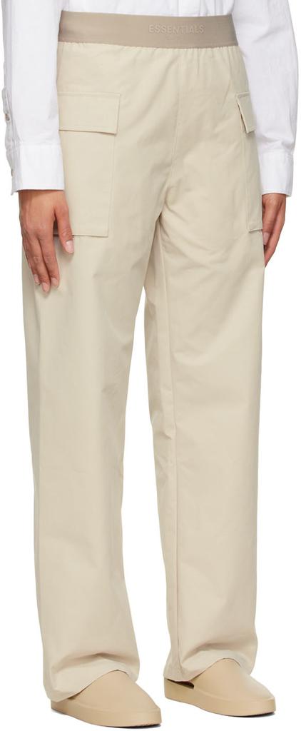 Beige Cotton Trousers商品第2张图片规格展示