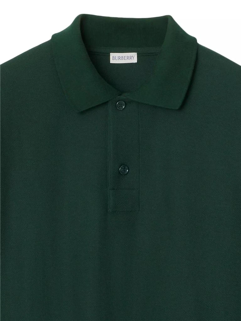 商品Burberry|Long-Sleeve Cotton Polo Shirt,价格¥2305,第2张图片详细描述