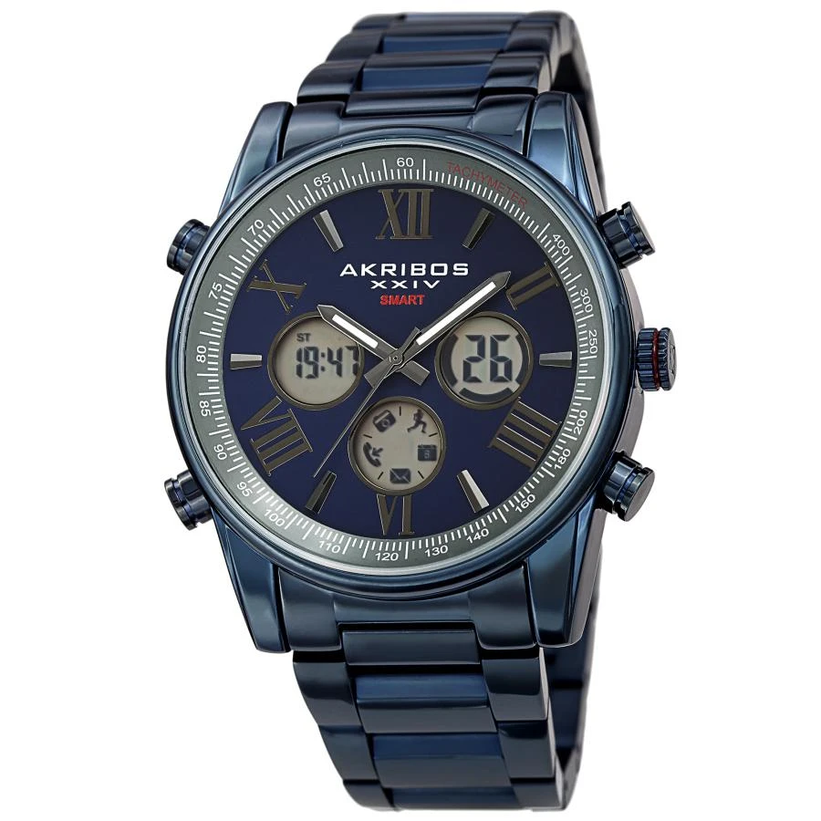 商品Akribos XXIV|Quartz Blue Dial Men's Smart Watch AK1095BU,价格¥516,第1张图片