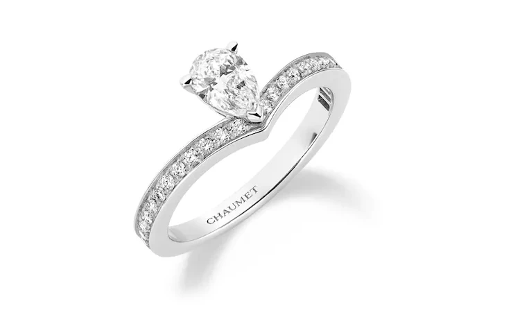 商品[国内直发] Chaumet|尚美巴黎 加冕.爱系列白鹭冠冕 铂金 戒指 女款 银色,价格¥50251,第1张图片