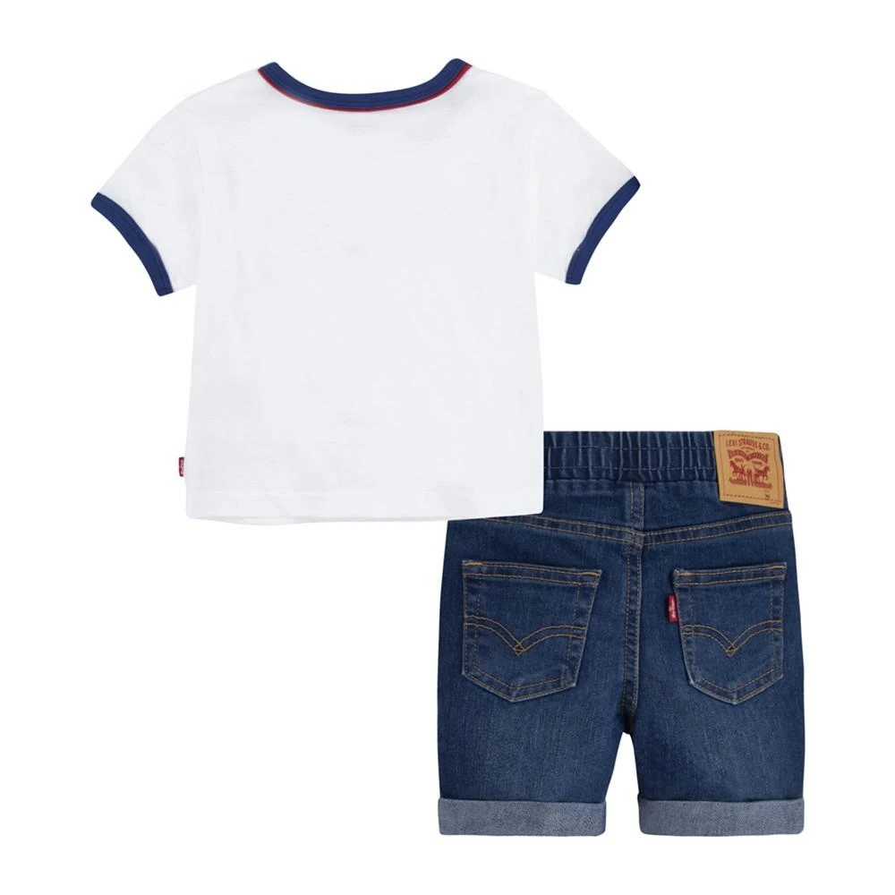 商品Levi's|Baby Boys Short Sleeves Ringer T-shirt and Shorts Set,价格¥177,第2张图片详细描述