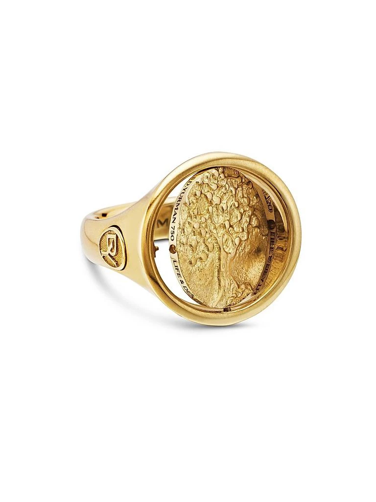 Life and Death Duality Signet Ring in 18K Yellow Gold, 20MM 商品