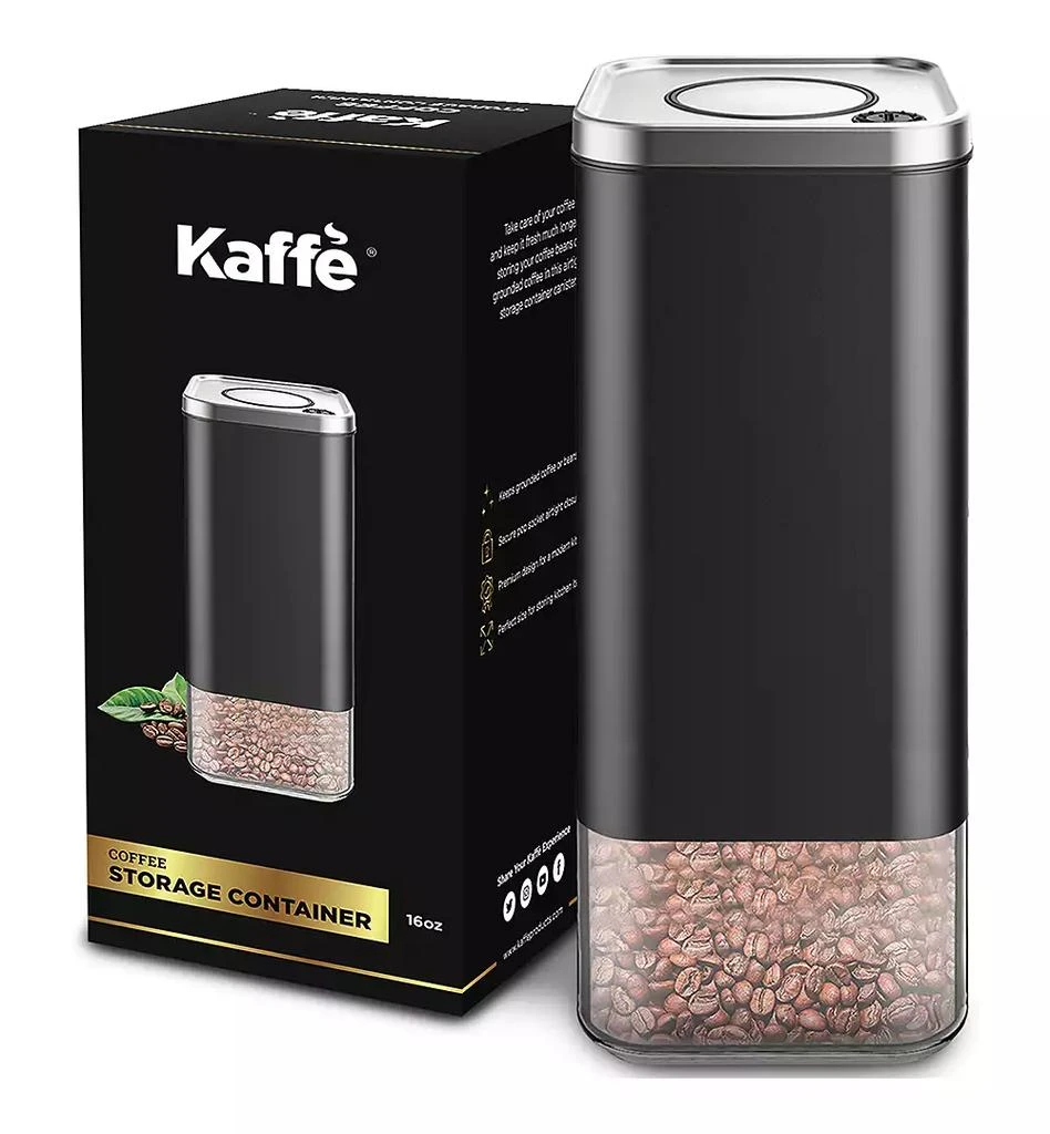 商品Kaffe|Airtight Square Coffee Storage Container, 16-Oz.,价格¥493,第2张图片详细描述