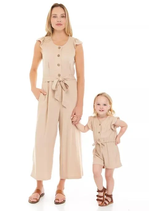 商品Sandra Darren|Darren Mommy Me Flutter Linen Romper,价格¥63,第3张图片详细描述