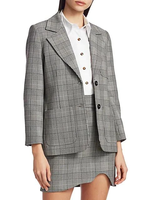 商品Ganni|Plaid Suiting Blazer,价格¥776,第3张图片详细描述