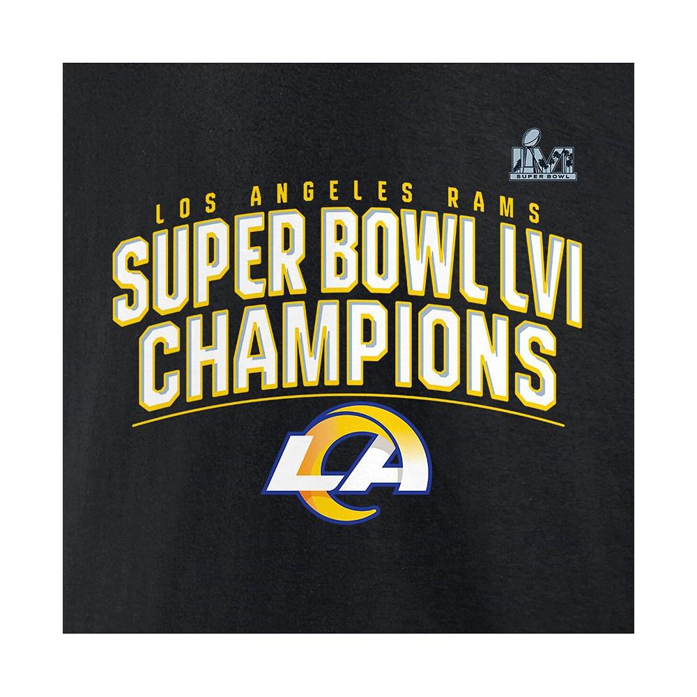 Men's Branded Black Los Angeles Rams Super Bowl LVI Champions Schedule T-shirt商品第5张图片规格展示