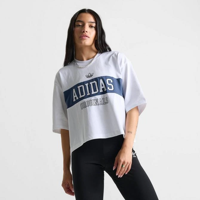 商品Adidas|Women's adidas Originals Boxy Cropped T-Shirt,价格¥263,第3张图片详细描述