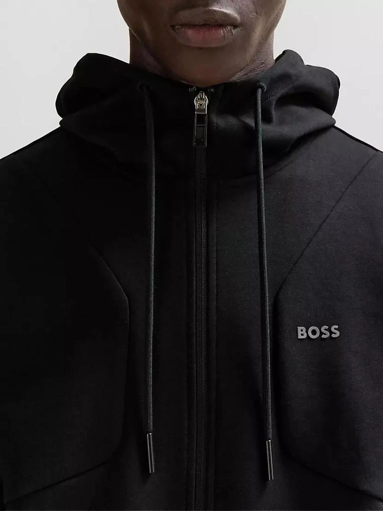 商品Hugo Boss|Cotton-Blend Zip-Up Hoodie with Hd Logo Print,价格¥1681,第5张图片详细描述