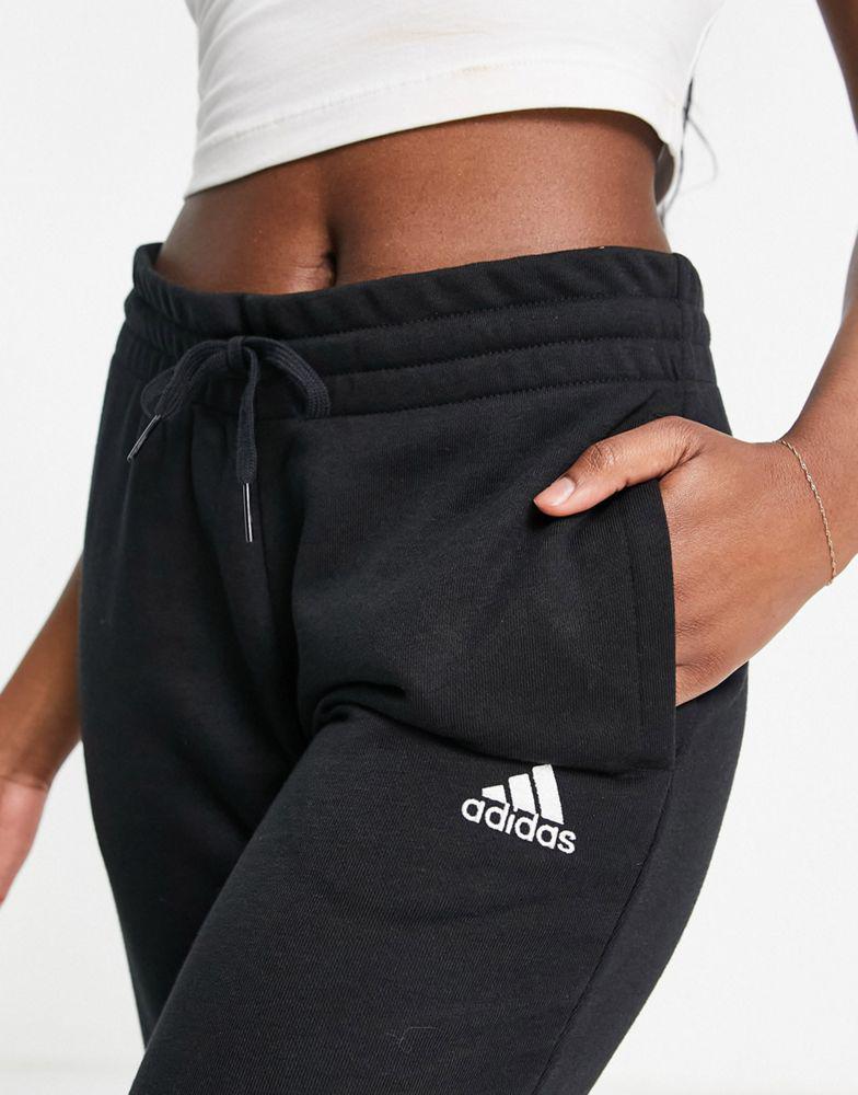 adidas Essentials cuffed joggers in black商品第3张图片规格展示