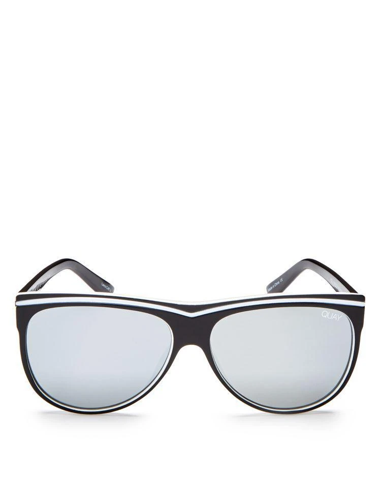 商品Quay|Women's Hollywood Nights Mirrored Square Sunglasses, 55mm,价格¥445,第1张图片