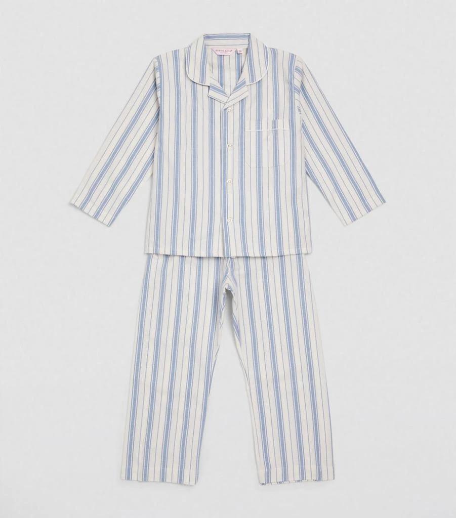 商品Derek Rose Kids|Cotton Striped Pyjama Set (3-14 Years),价格¥1061,第2张图片详细描述