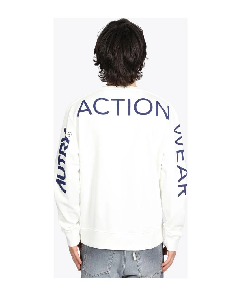 商品Autry|Sweatshirt Iconic Man Back White cotton sweatshirt with logo print,价格¥1009,第2张图片详细描述