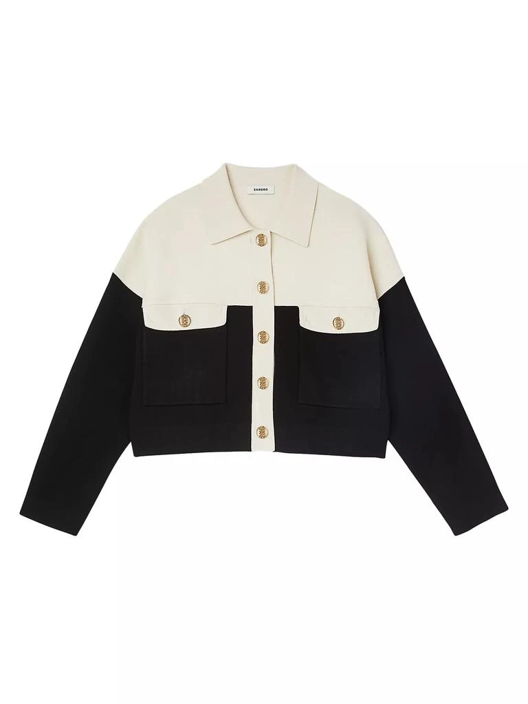 商品Sandro|Killim Cropped Cardigan,价格¥2074,第1张图片