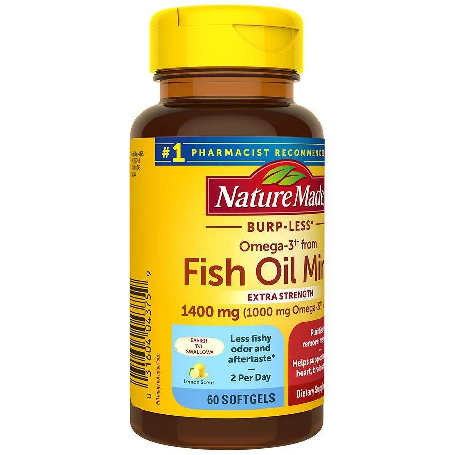 商品Nature Made|Fish Oil Minis 1400 mg Softgels,价格¥234,第5张图片详细描述