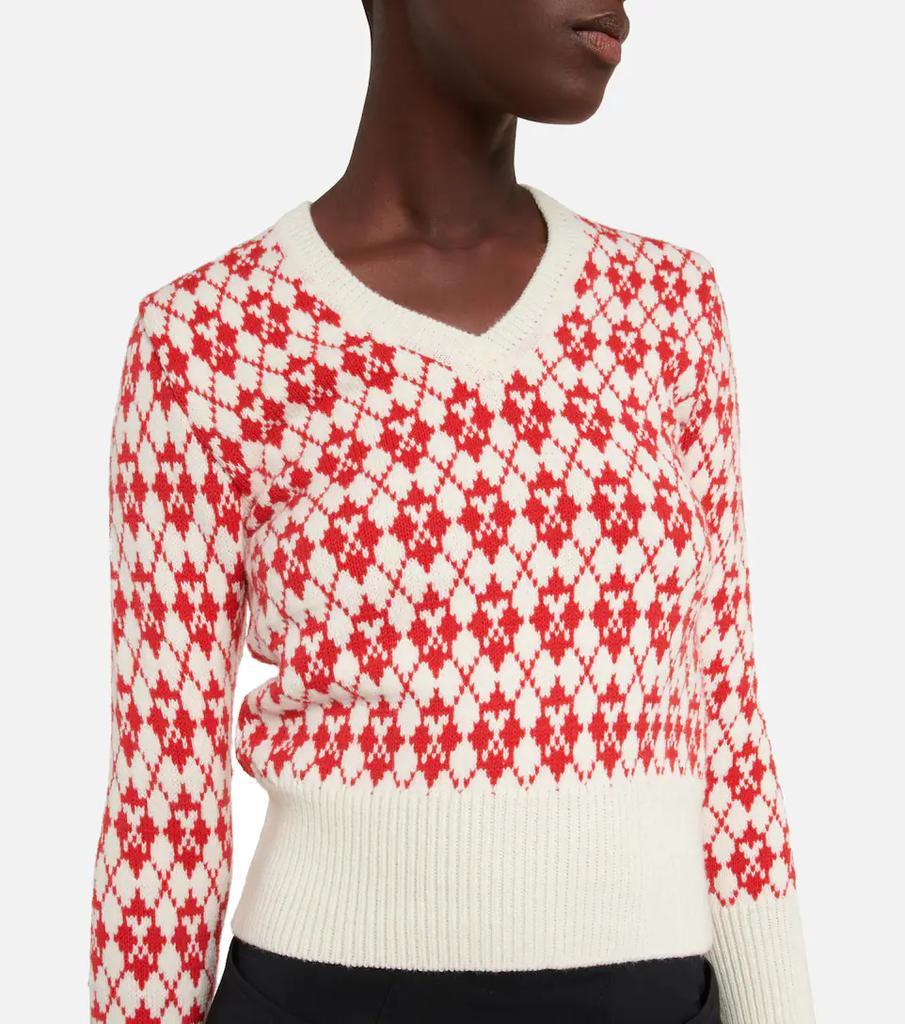 商品AMI|Ami de Cœur jacquard sweater,价格¥2206,第6张图片详细描述