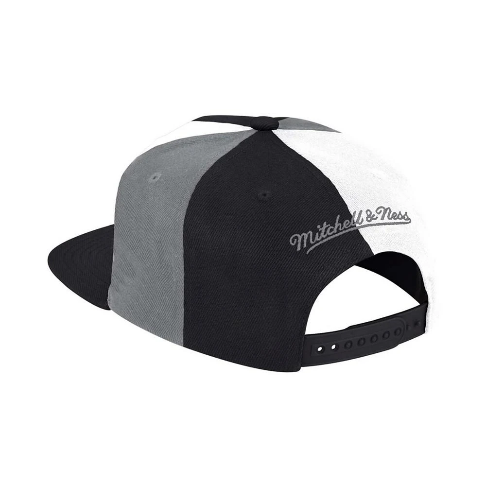商品Mitchell and Ness|Men's Black, White Brooklyn Nets Pinwheel Snapback Adjustable Hat,价格¥180,第2张图片详细描述
