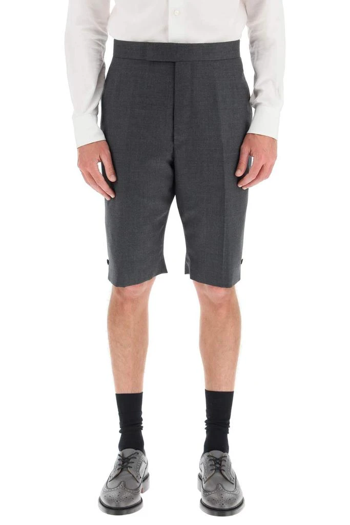 商品Thom Browne|Thom browne classic backstrap shorts in super 120's wool,价格¥5091,第2张图片详细描述