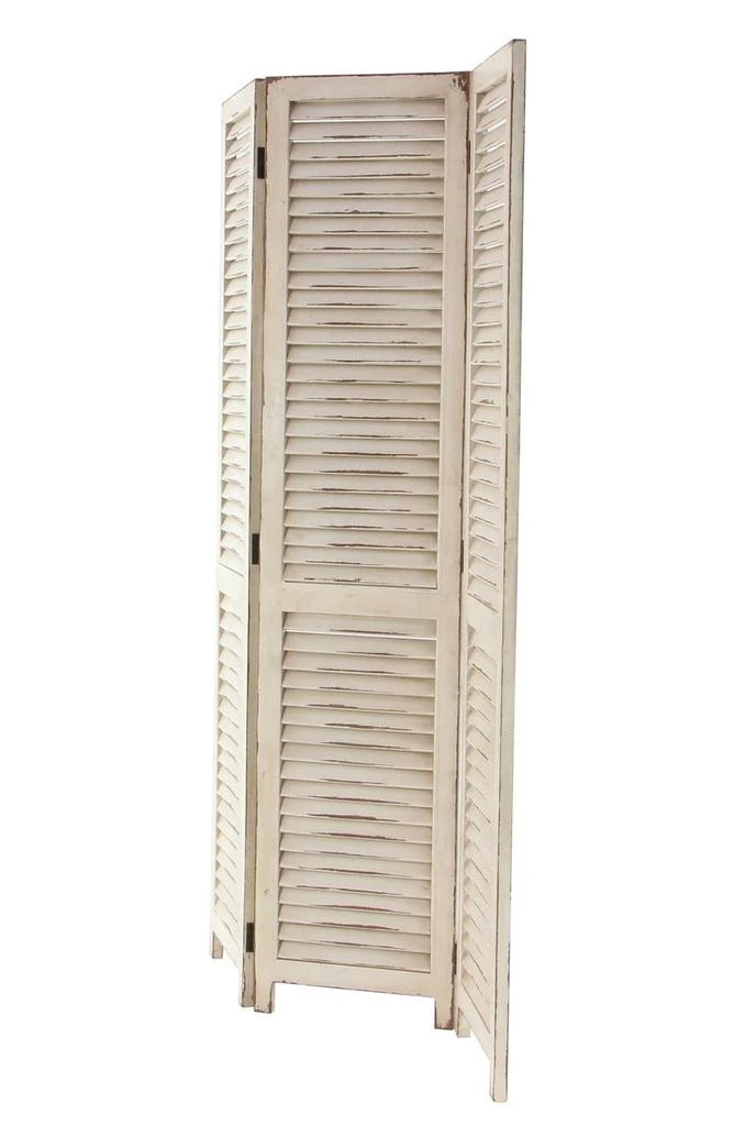 商品SONOMA SAGE HOME|Cream Wood Farmhouse Room Divider Screen with Horizontal Slats,价格¥2398,第3张图片详细描述