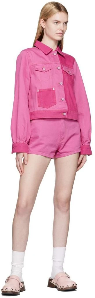 商品Ganni|Pink Mini Denim Shorts,价格¥489,第4张图片详细描述