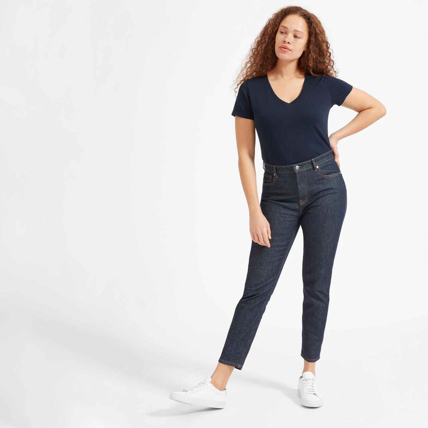 商品Everlane|纯棉V领T恤,价格¥133-¥148,第4张图片详细描述