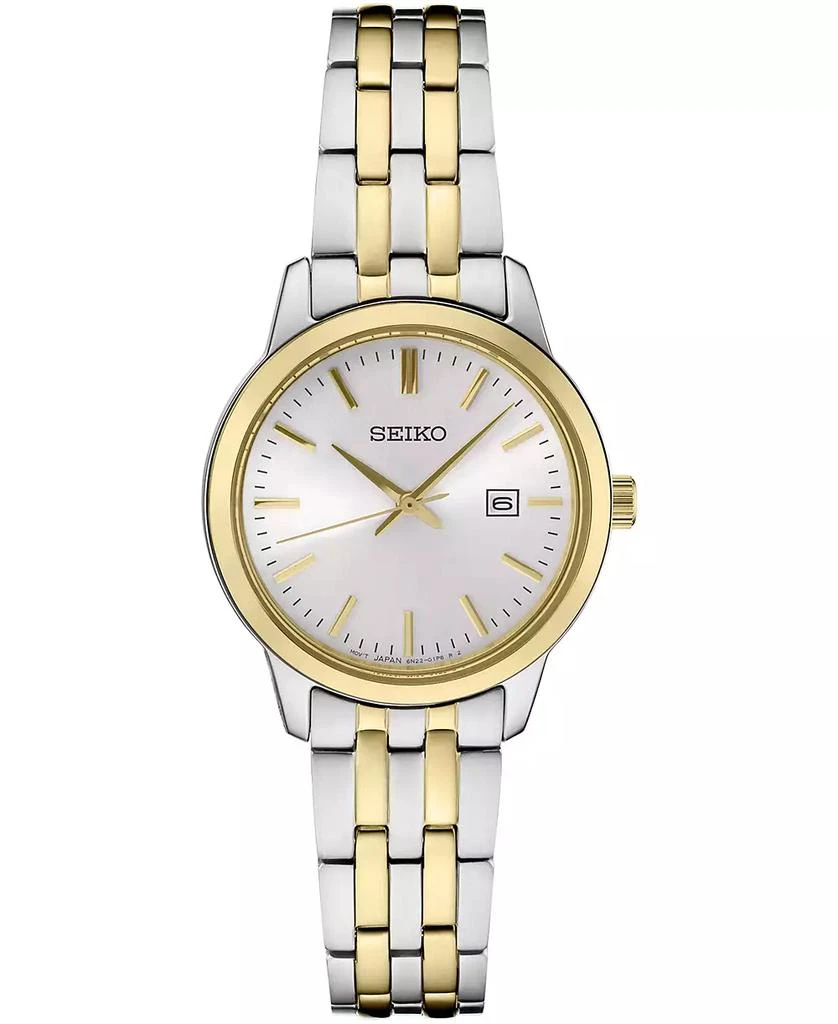 商品Seiko|Women's Essential Two-Tone Stainless Steel Bracelet Watch 30mm,价格¥1333,第1张图片