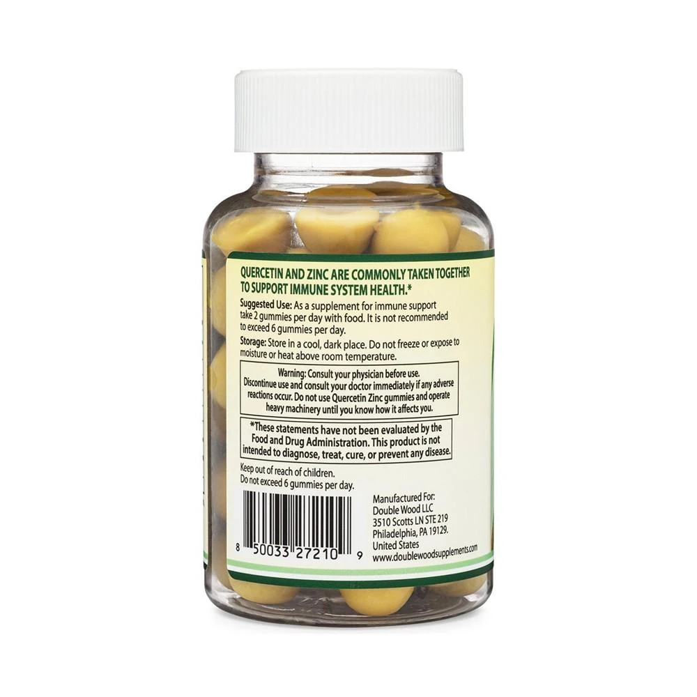 商品Double Wood Supplements|Quercetin and Zinc Gummies - 60x 100 mg gummies,价格¥149,第2张图片详细描述