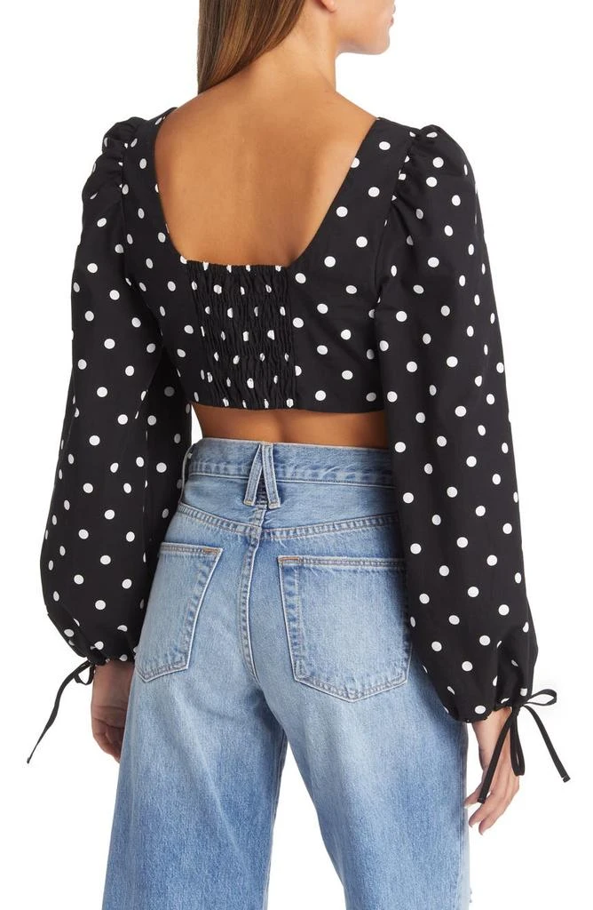 商品Topshop|Spot Corset Crop Top,价格¥278,第2张图片详细描述