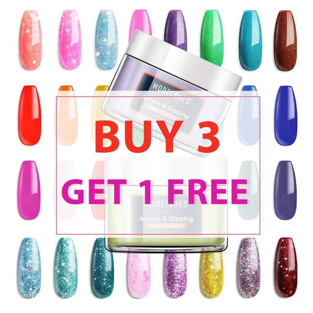 商品[国内直发] MODELONES|Buy 3 Get 1 Free Single Acrylic Powder (1oz),价格¥45,第2张图片详细描述