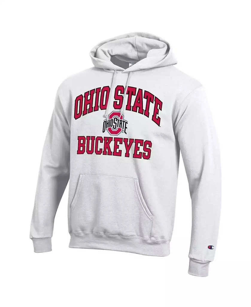 商品CHAMPION|Men's White Ohio State Buckeyes High Motor Pullover Hoodie,价格¥337,第3张图片详细描述