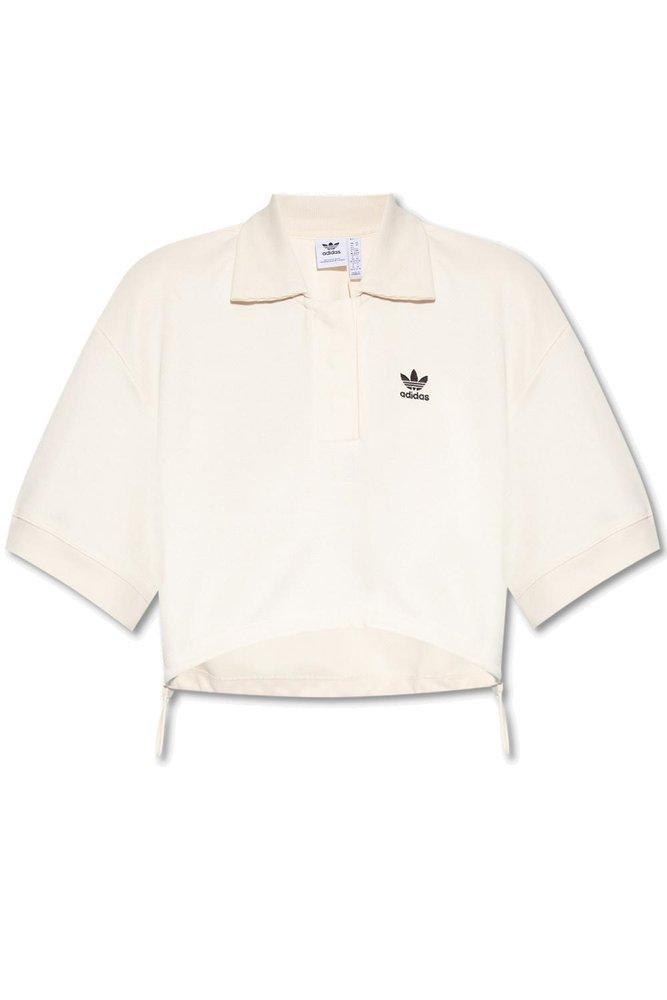 Adidas Originals Logo Embroidered Cropped Polo Shirt商品第1张图片规格展示