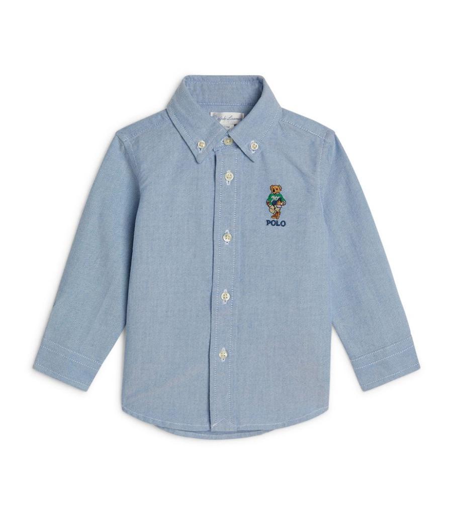 商品Ralph Lauren|Polo Bear Oxford Shirt (3-24 Months),价格¥725,第1张图片
