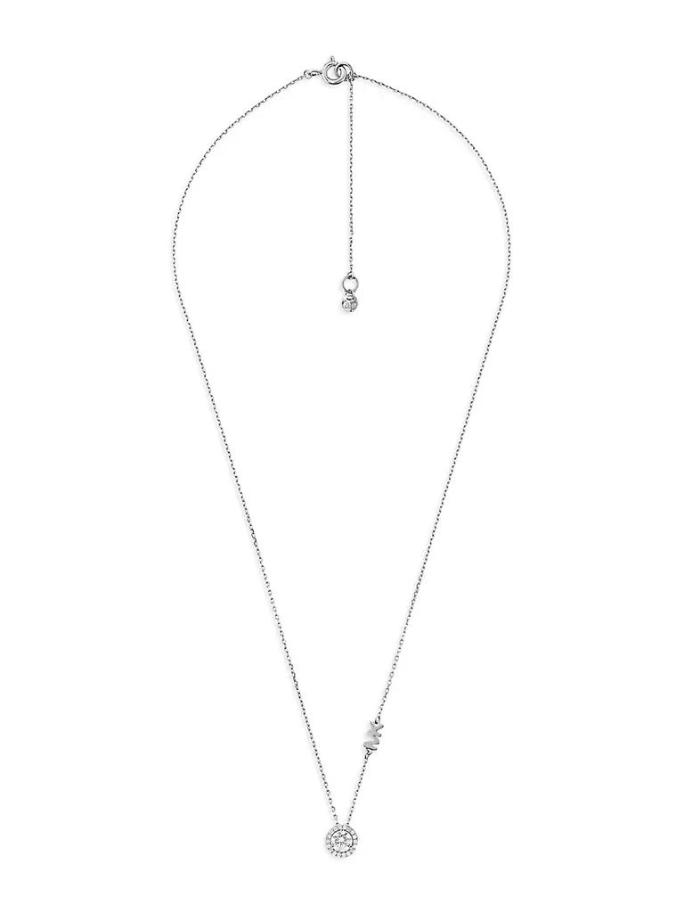 商品Michael Kors|Sterling Silver & Cubic Zirconia Round Halo Pendant Necklace,价格¥944,第2张图片详细描述