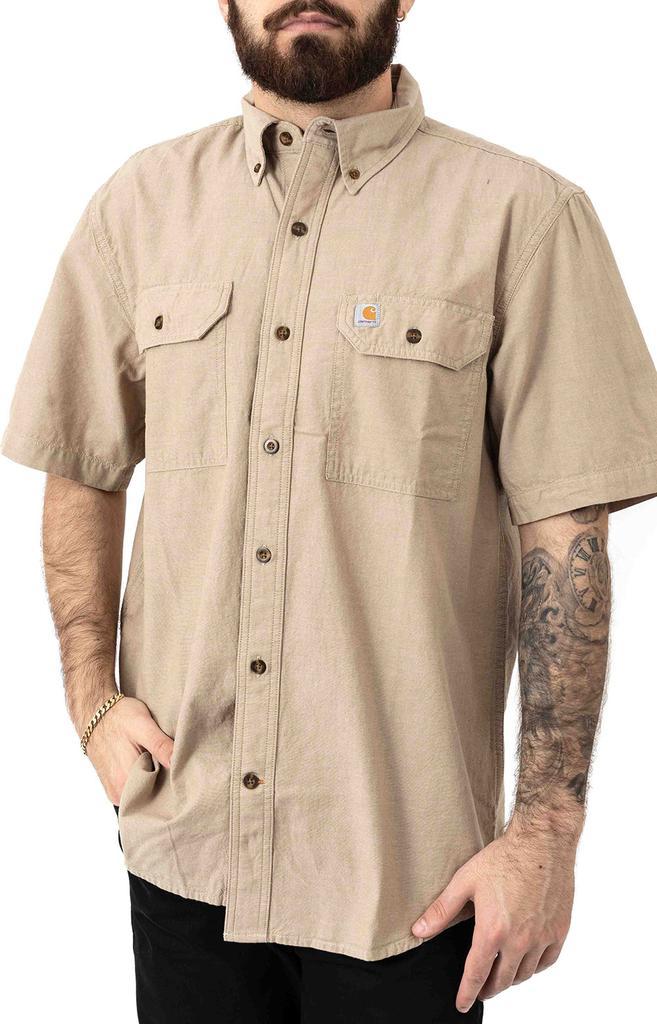 商品Carhartt|(104369) Original Fit MW S/S Button-Up Shirt - Dark Tan Chambray,价格¥166,第1张图片
