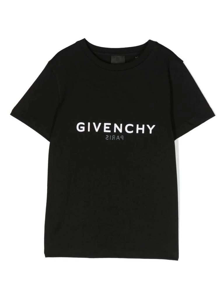 商品Givenchy|Black T-shirt With Front And Back Logo,价格¥964,第1张图片