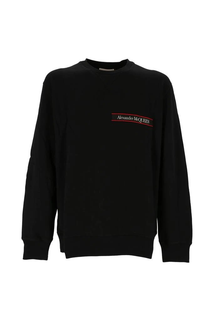 商品Alexander McQueen|Alexander McQueen Logo Patch Crewneck Sweatshirt,价格¥2267,第1张图片