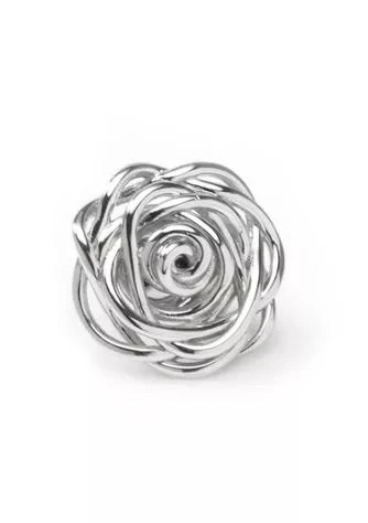 商品Ox and Bull Trading Co.|Sterling Silver Rhodium Plated Rose Lapel Pin,价格¥923,第1张图片