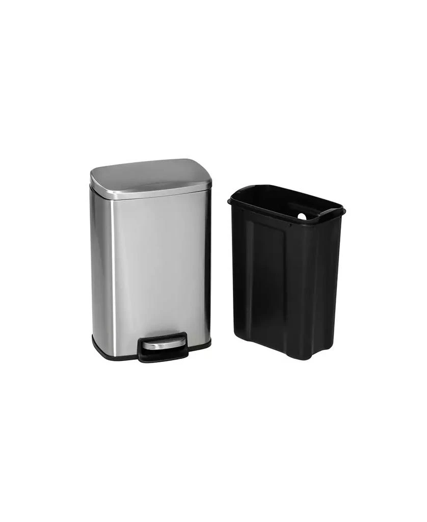 商品Honey Can Do|Stainless Steel Step Trash Cans with Lid, Set of 2,价格¥953,第3张图片详细描述