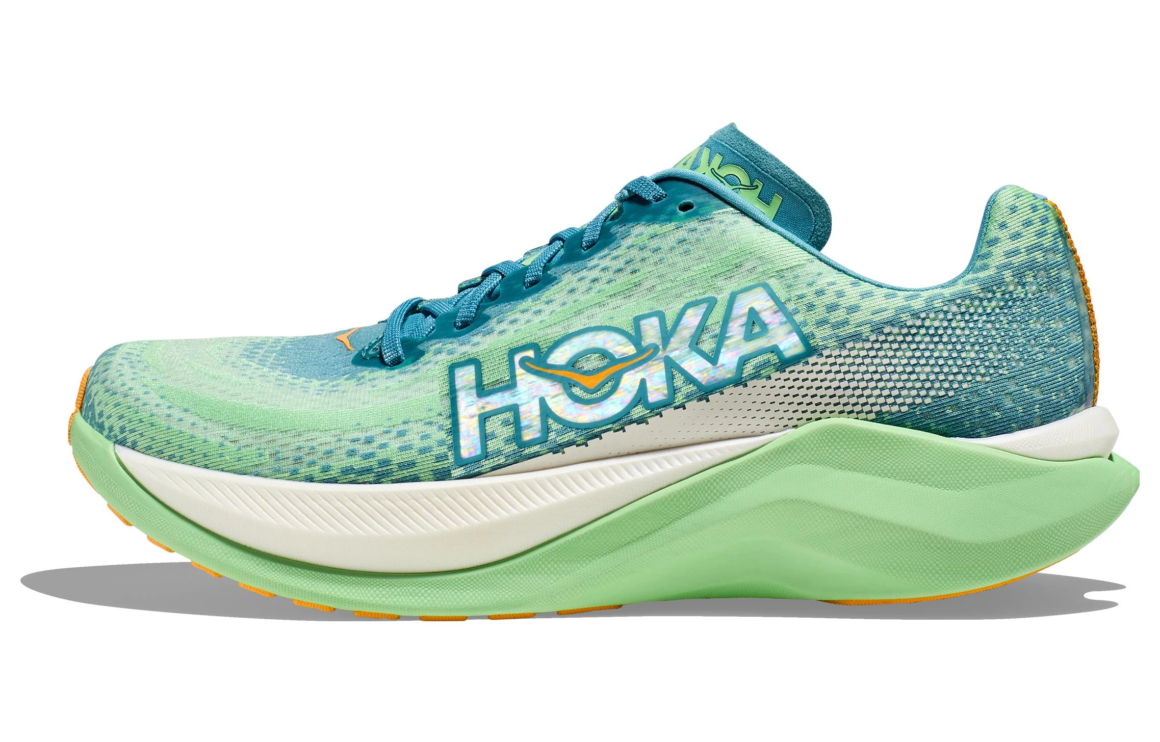 商品[国内直发] Hoka One One|Mach X 轻盈缓震防滑耐磨 低帮 马拉松跑步鞋 男款 绿,价格¥1735,第1张图片