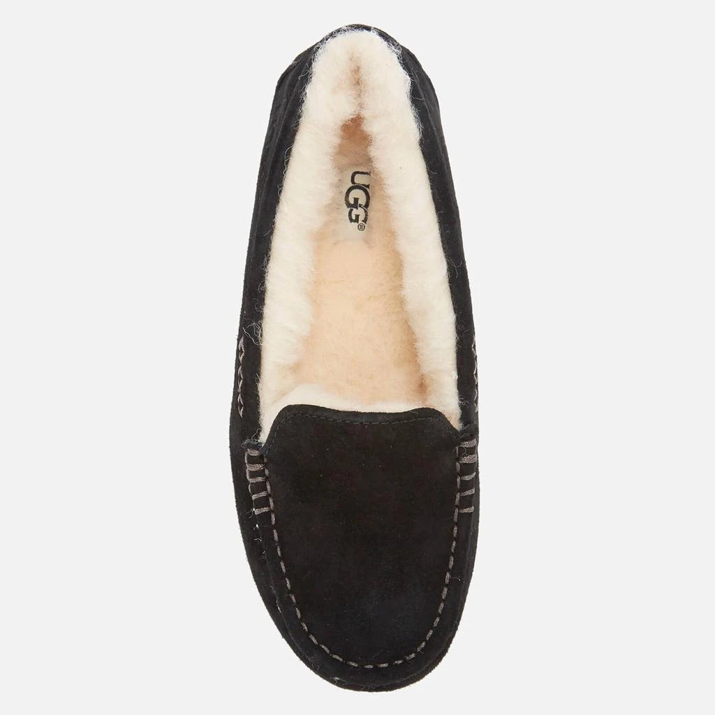 商品UGG|UGG Women's Ansley Moccasin Suede Slippers - Black,价格¥476,第3张图片详细描述