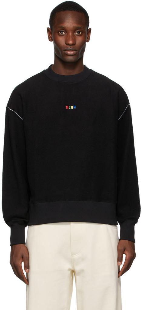 商品MSGM|Black & Multicolor Logo Sweatshirt,价格¥1005,第1张图片