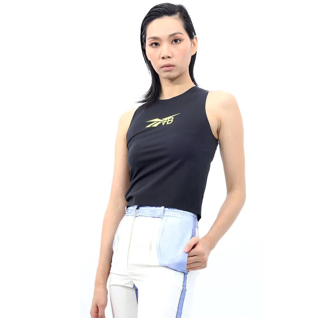 商品Reebok|X Victoria Beckham Black Crewneck Logo Tank Top,价格¥383,第4张图片详细描述